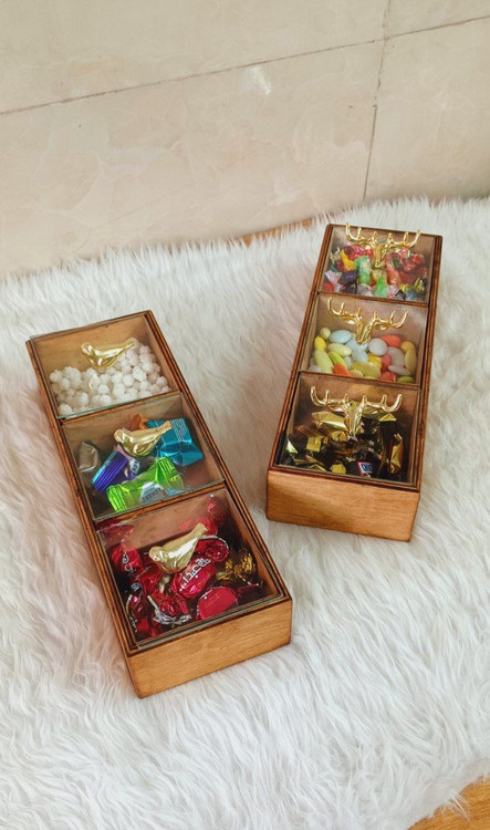 قندان،نقل خوری،شکلات خوری سه عددی