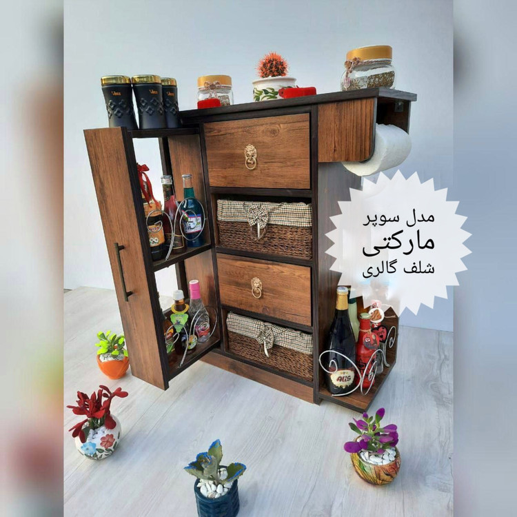 جاسیب زمینی پیاز چوبی ام دی اف مدل سوپر مارکت دار،استند پیاز و سیب زمینی سوپرمارکتی،جاپیازی