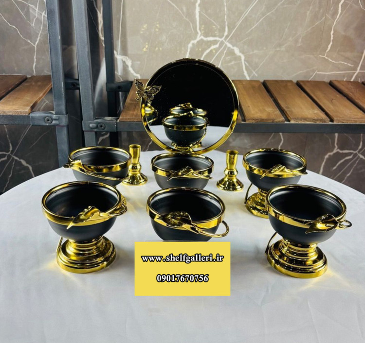 هفت سین کامل به همراه آینه و شمعدان فلزی