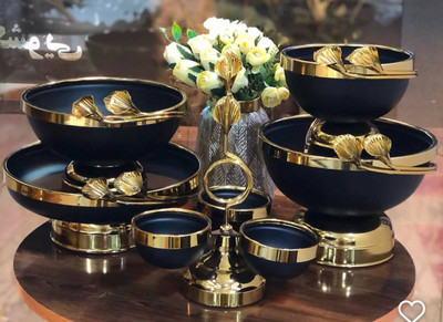 سرویس پذیرایی ۵ تکه لیلیوم گل فلزی
